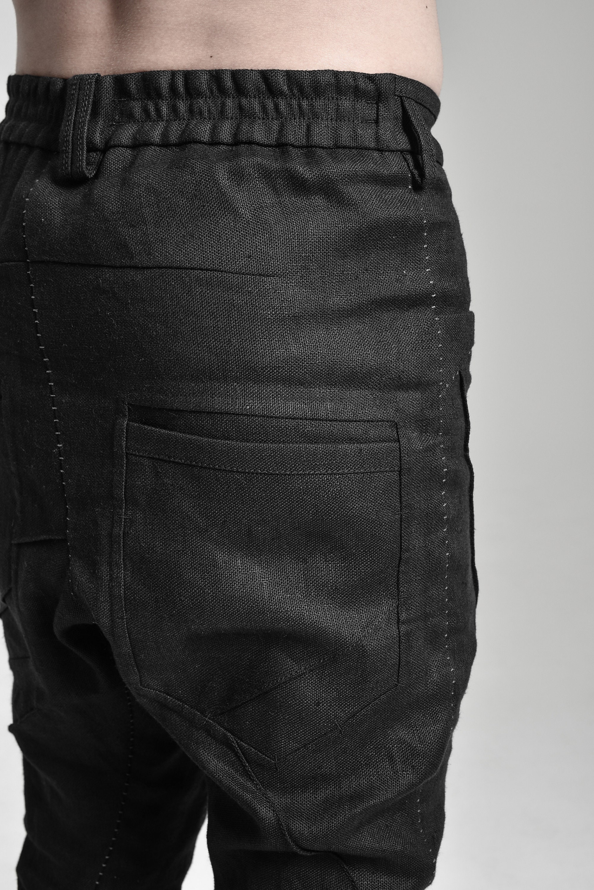 Black Linen Trousers / Handcrafted Linen Pants / Mens Trousers / Urban ...