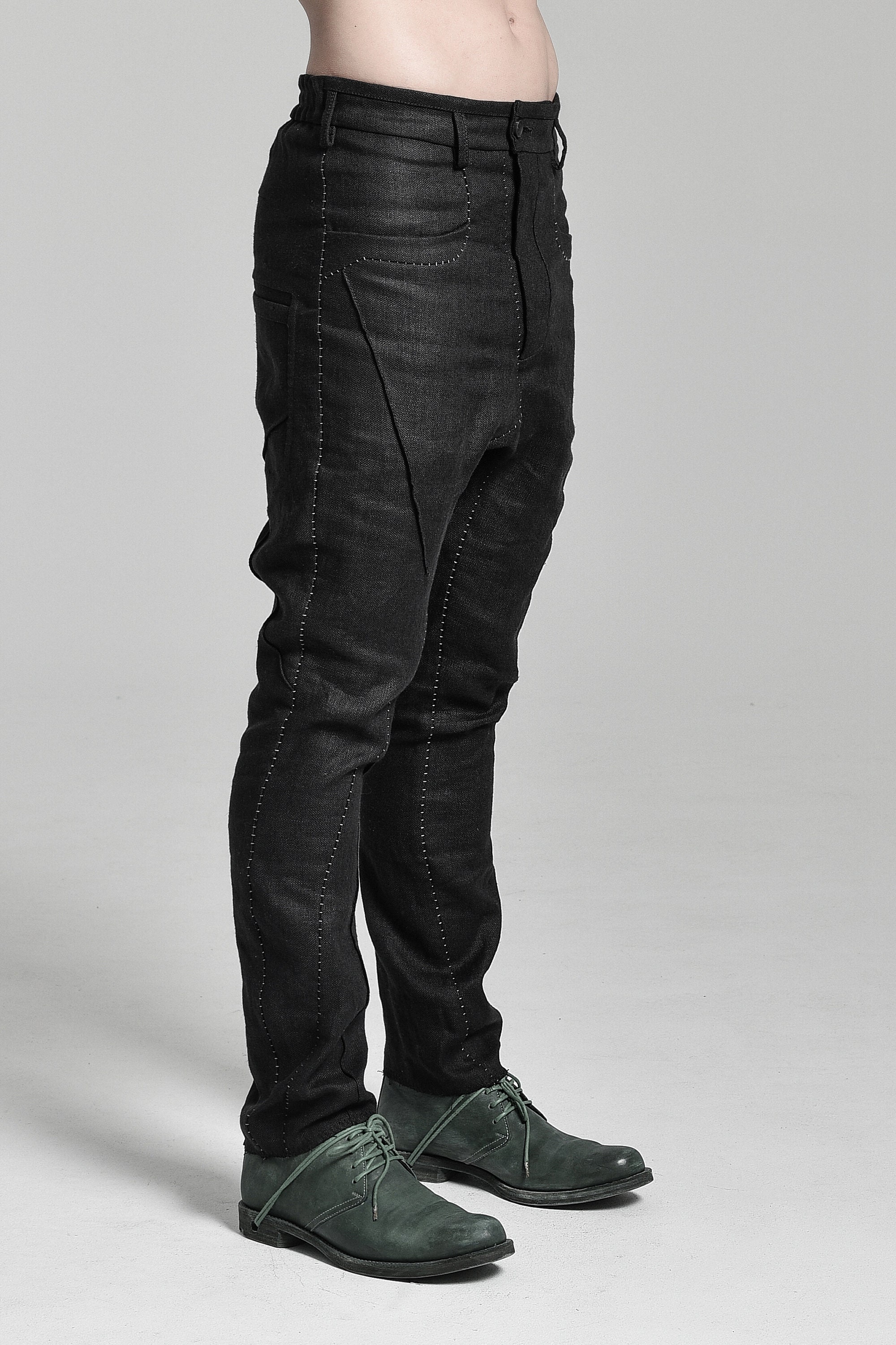 Black Linen Trousers / Handcrafted Linen Pants / Mens Trousers / Urban ...