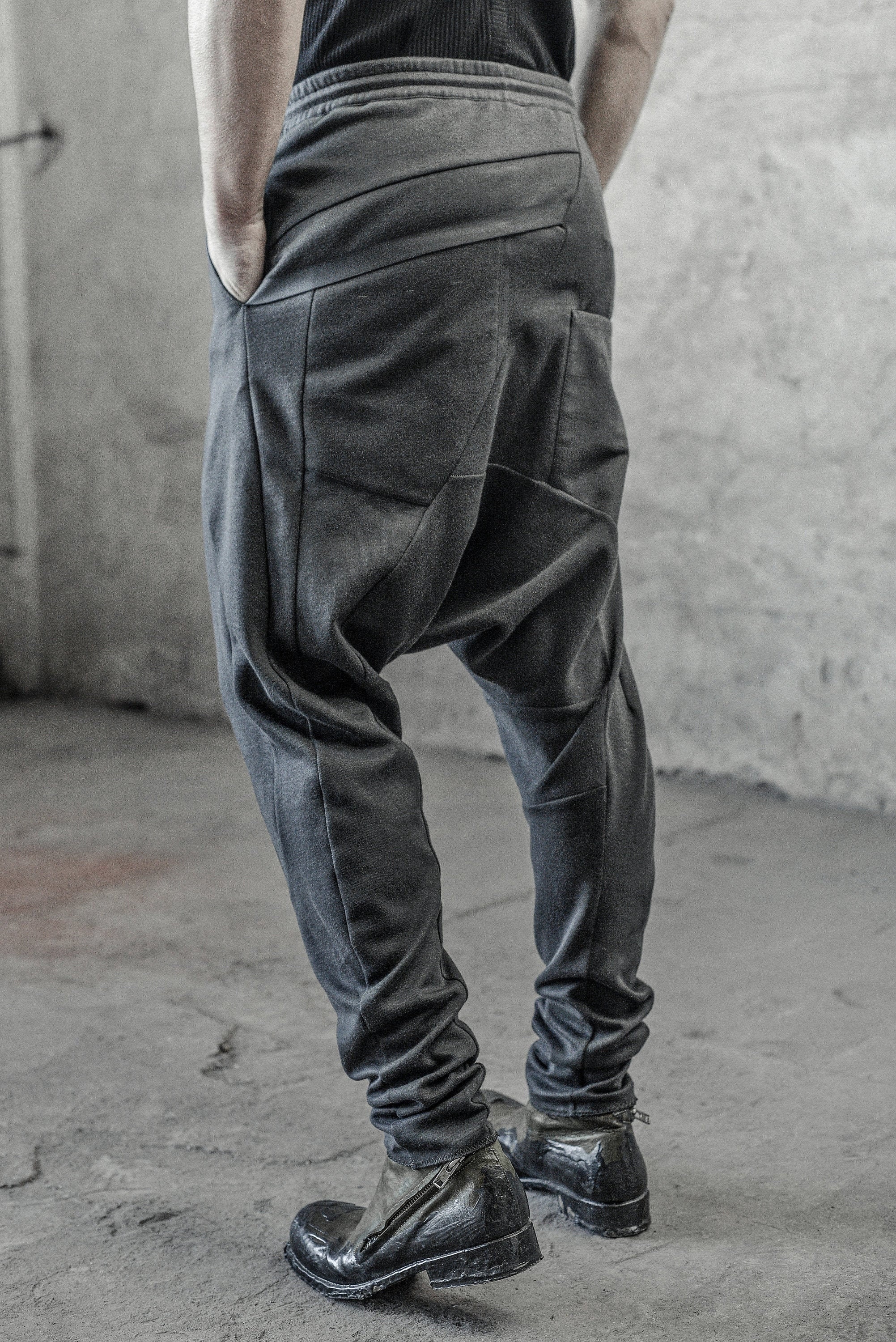 Drop Crotch Track Trouser/ Mens Drop Crotch Futuristic Pants Drop Crotch Track Trouser/ Mens Drop Crotch Futuristic Pants