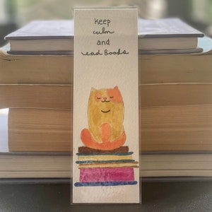 Cat Watercolor Bookmark