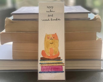 Marque-page aquarelle chat