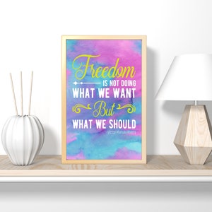 Freedom is not, .. Christian bible verse digital download, nursery decor, nursery wall art,  printable wall art, bible verse wall art