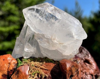 Double Terminated LEMURIAN SCANNER, Sunken WINDOW, Inner Child, Rainbow, Key, Self Healed Crystal Sedona & Reiki Charged Harmony