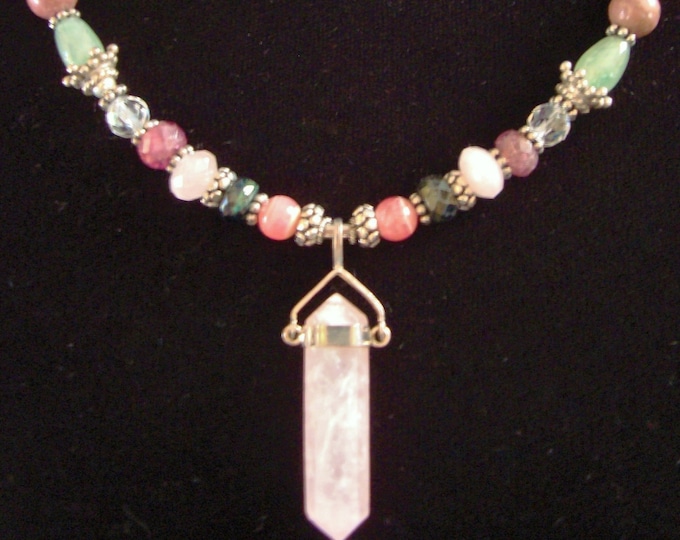 Open Heart, Heart Chakra, Sedona Charged, 4th Chakra Balacing, Rose Quartz Pendant, Crystal Healing, Metaphysical, Daily Affirmation