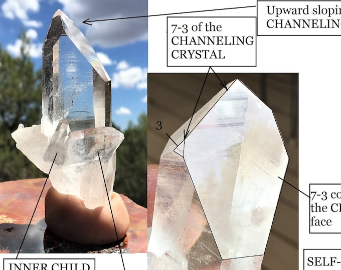 Standing Clear Lemurian CHANNELING RECEIVER Inner Child WINDOW Quartz Crystal Sedona & Reiki Charged for Focus, Intuition, Joy, Abundance