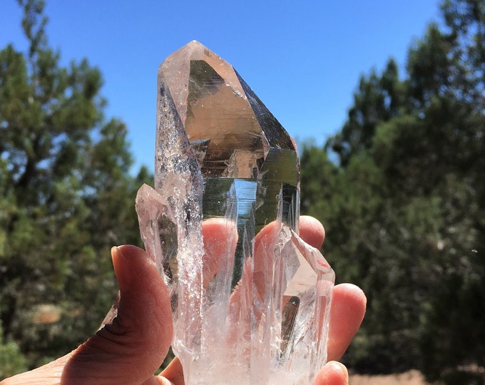CLEAR LEMURIAN RECEIVER Quartz Crystal Sedona & Reiki Charged Relationship Crystal, Receive Information Openly, Calm Emotions, Understanding