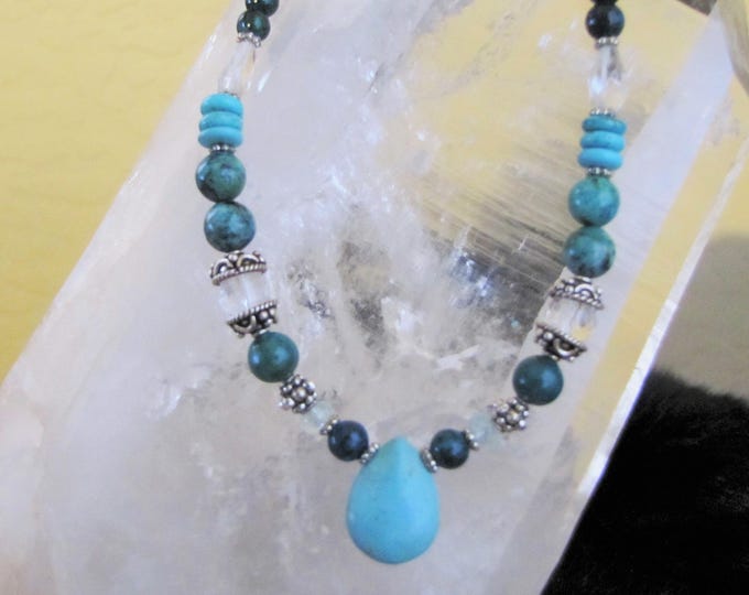 SPEAK from the HEART necklace with TURQUOISE Pendant, Sedona & Reiki Charged, Metaphysical Calming Speech, Compassion, Communication Harmony