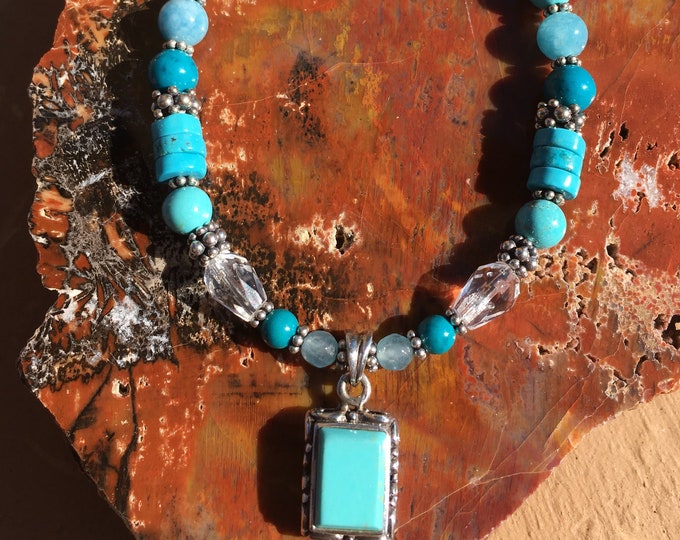 SPEAK FROM the HEART Sleeping Beauty Turquoise, December birthstone Sedona & Reiki Charged Communication Metaphysical Protection Jewelry