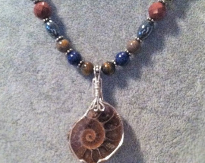 Ancient Wisdom, Ammonite pendant, Sedona, Jewelry, Charged, Metaphysical, Healing, Reiki charged, Fossil pendant, Wiccan, Crystal necklace