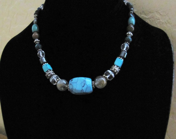 SHAMAN'S POWER w/Turquoise pendant bead, Healing, Sedona Jewelry, Charged,  December Birthstone,  Zodiac Stone Aquarius, Sagittarius &Taurus