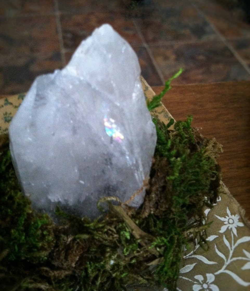 MEDITATION GARDEN, Crystal Cluster Display, Micro Garden, Large RAINBOW