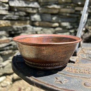 Handmade Pottery 12 oz. Copper Glazed Stoneware Bowl