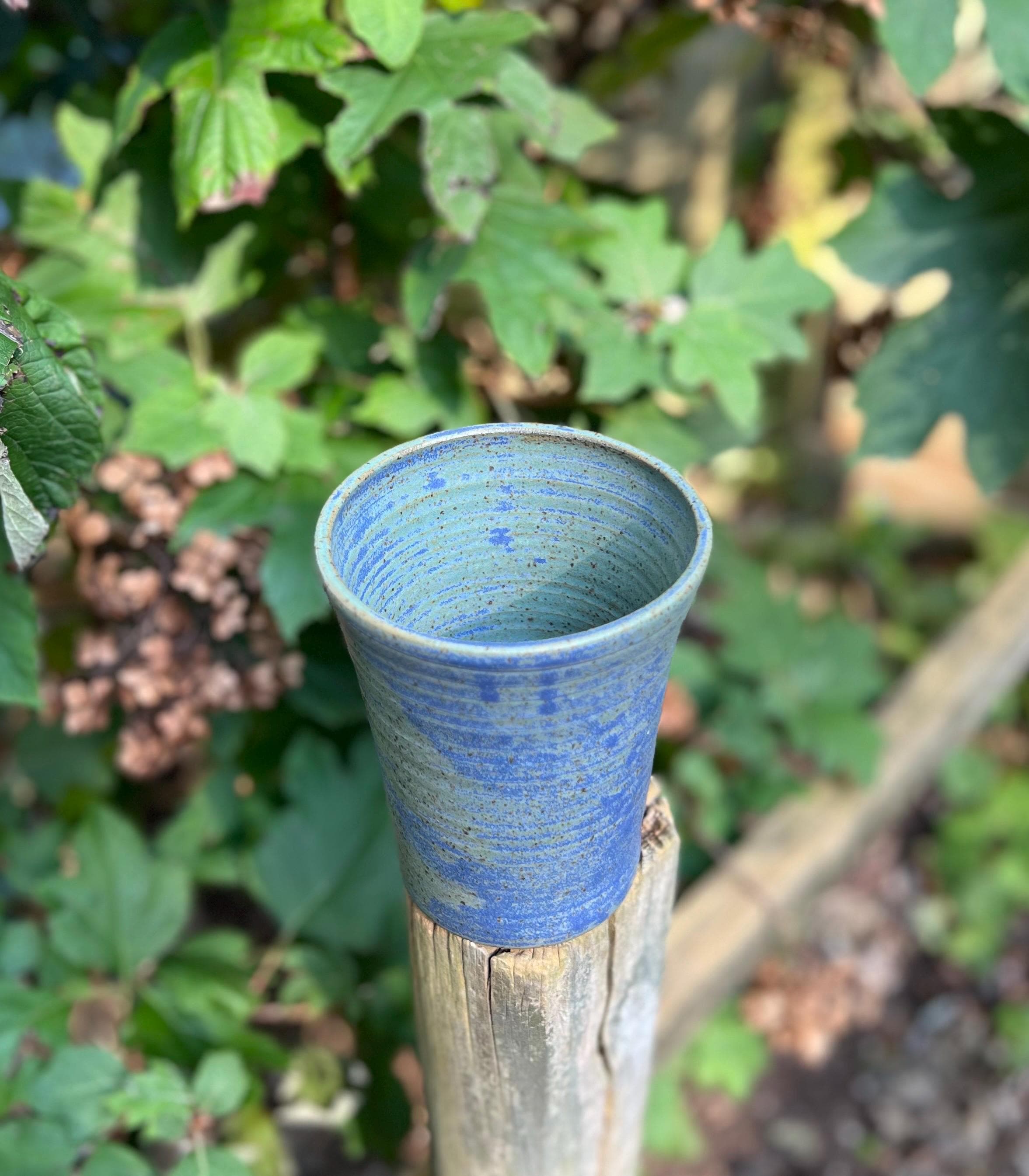 青/緑 6インチ 花瓶 ~ 手作り陶器 - Etsy 日本