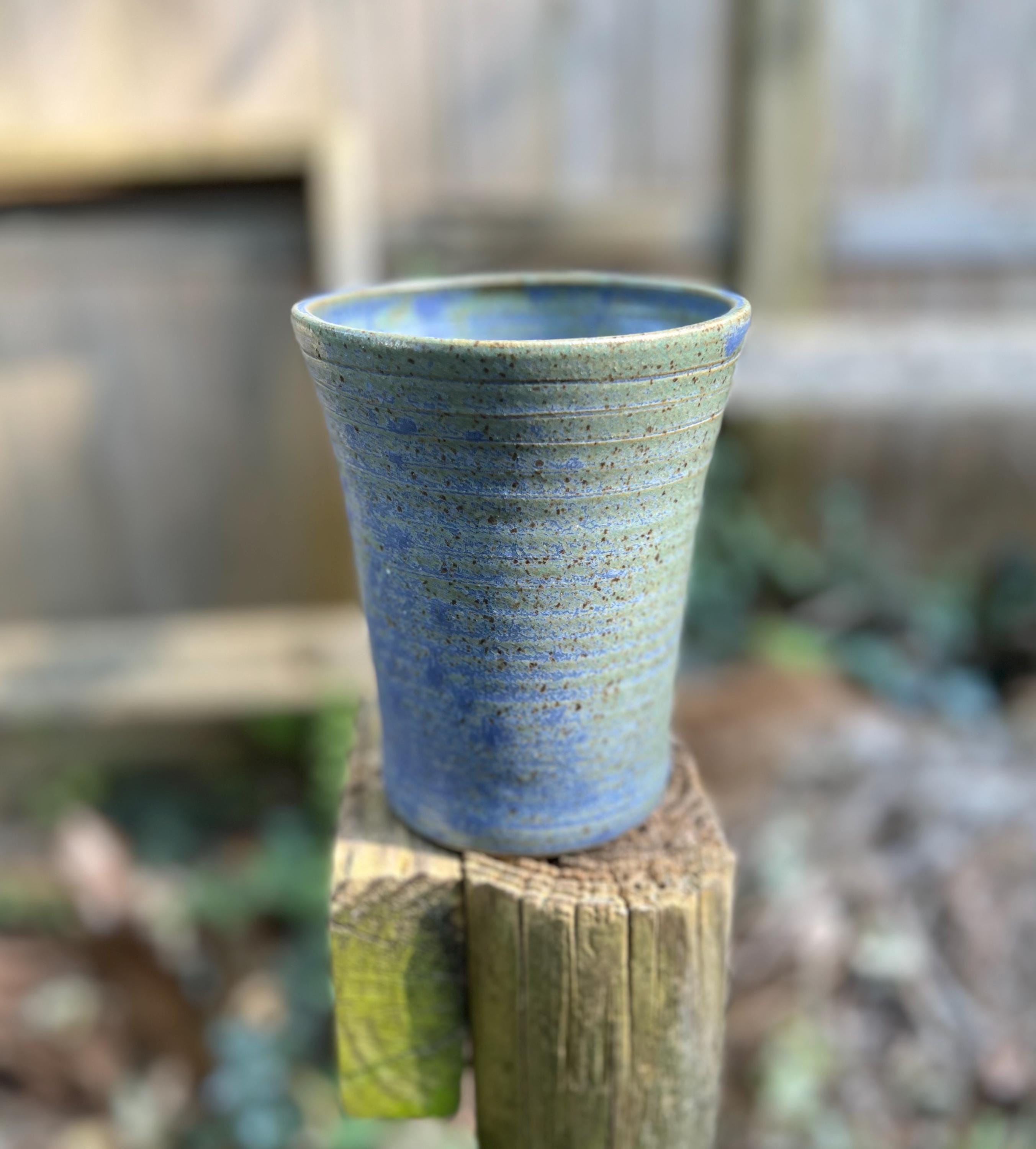 青/緑 6インチ 花瓶 ~ 手作り陶器 - Etsy 日本