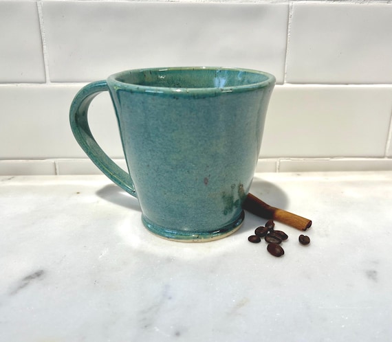 Turquoise 12 Oz Coffee Mug ~ Handmade Pottery - Etsy New Zealand