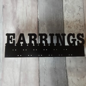 Earrings Jewellery Holder Rack with 30 Holes / 15 Pairs - metal wall art