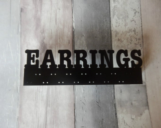 Earrings Jewellery Holder Rack with 30 Holes / 15 Pairs - metal wall art