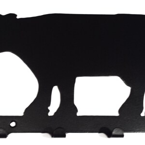 Cow Silhouette Key Hook Rack - Metal Wall Art - Etsy