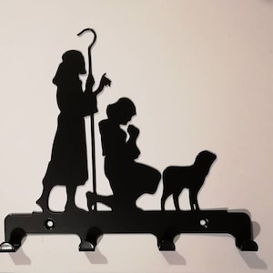 Shepards und Lamm Schlüsselhalter Haken