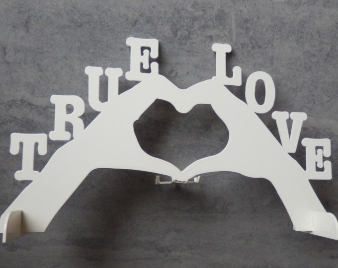 True Love Heart Hands Freestanding Ornament with Tealight Candle Holder