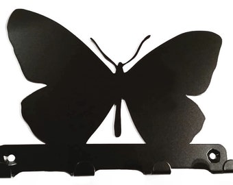 Schmetterling Silhouette Schlüsselhakenhalter - Metall Wandkunst