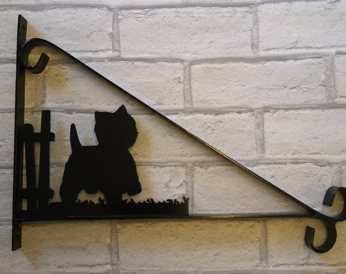 Westie hanging basket bracket