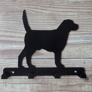 Porte-clés Labrador Tail Up Silhouette Art mural métal image 1