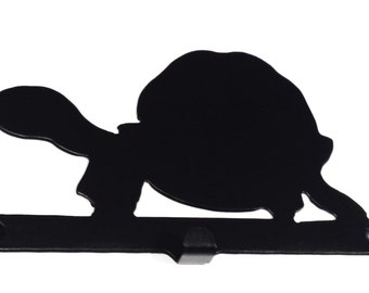 Tortoise Silhouette Key Hook Rack - metal wall art