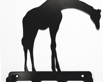 Giraffe Silhouette Key Hook Rack - metal wall art