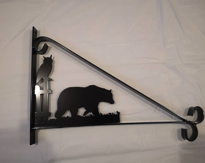 Bear and owl heavy duty hanging basket bracket