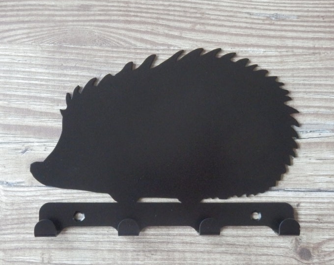 Hedgehog Silhouette Key Hook Rack - metal wall art