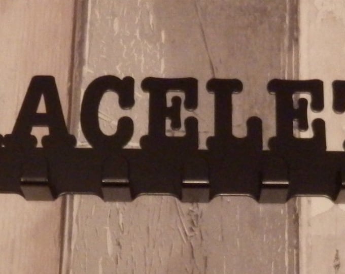 Bracelets Jewellery Holder Rack with Eight Hooks - metal wall art