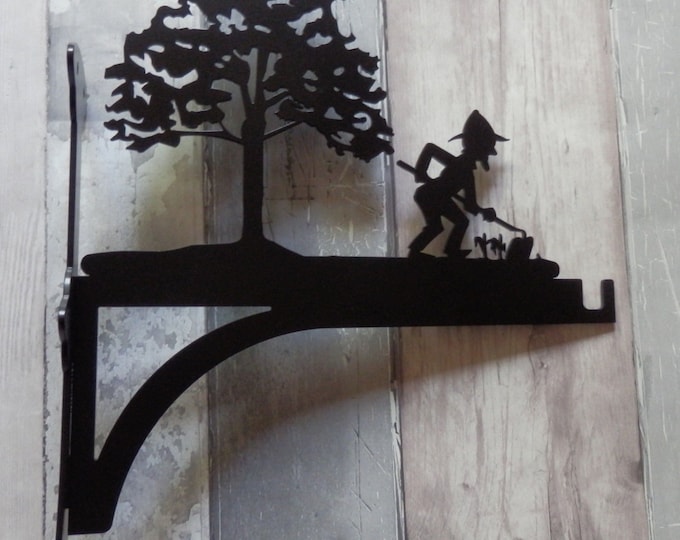Gardener Working Under Tree Heavy Duty Hanging Basket Bracket