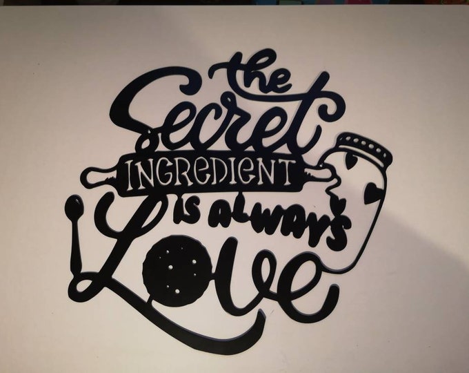 Kitchen wall art the secret ingredient is always love