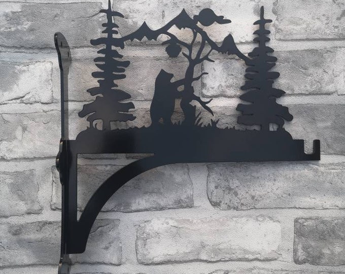Bear and trees Heavy-duty hanging basket bracket