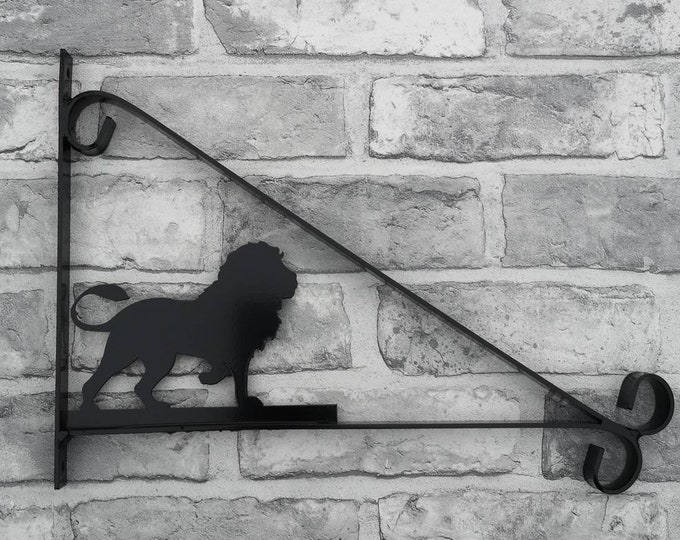 Lion scroll style hanging basket bracket