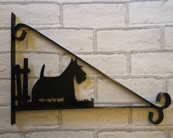 Scottish terror/scottie hanging basket bracket