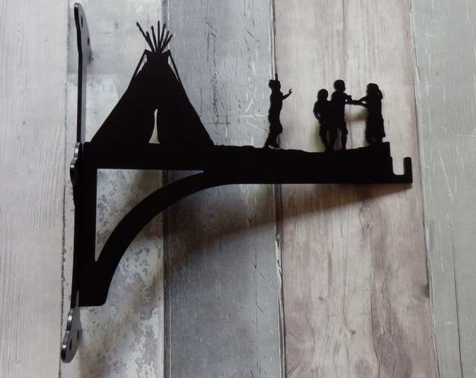 Children Playing by Teepee Heavy Duty Hanging Basket Bracket