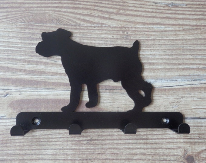 Jack Russell Terrier Silhouette Key Hook Rack - metal wall art
