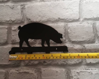 Ganchos de porta llaves de silueta de cerdo