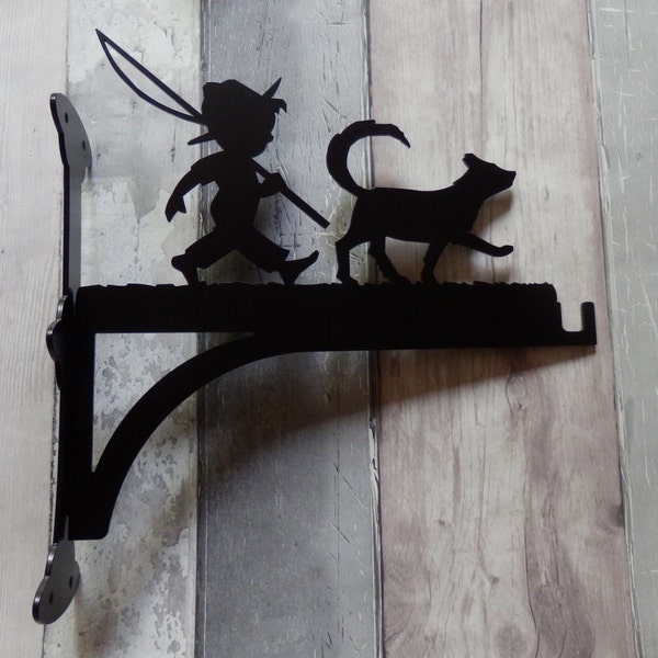 Child with Fishing Rod and Dog Heavy Duty Hanging Basket Bracket