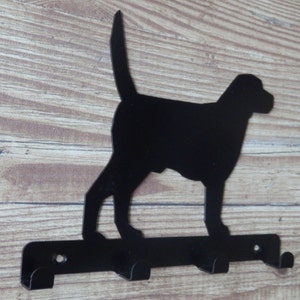 Porte-clés Labrador Tail Up Silhouette Art mural métal image 2