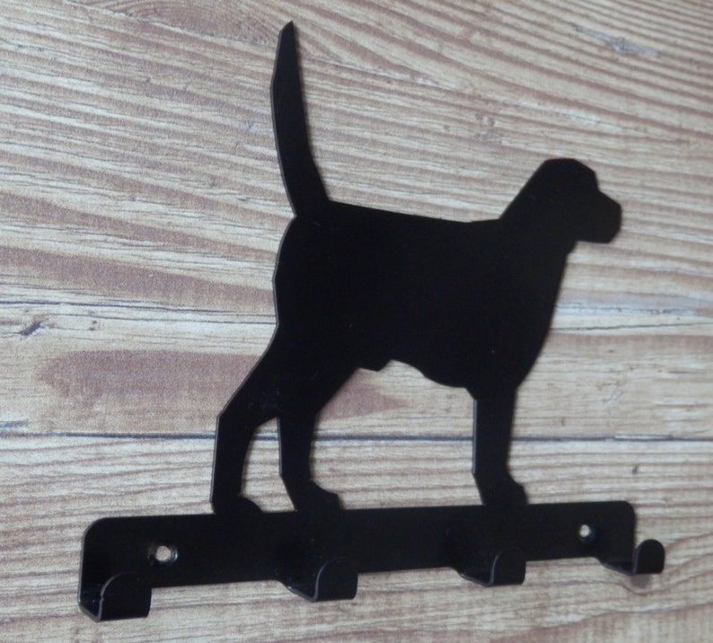 Porte-clés Labrador Tail Up Silhouette Art mural métal image 2