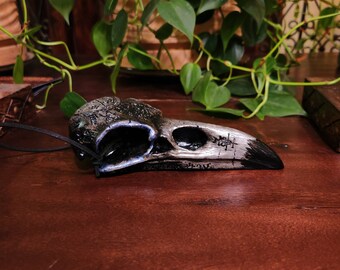 Raven Skull Figurine