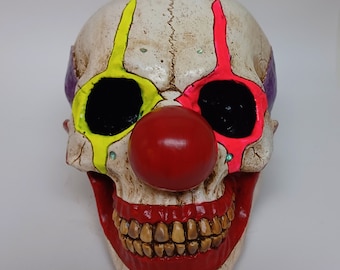 Clown Skull with Glow in the Dark Teeth/ Freak Show Clown/ Creepy Clown