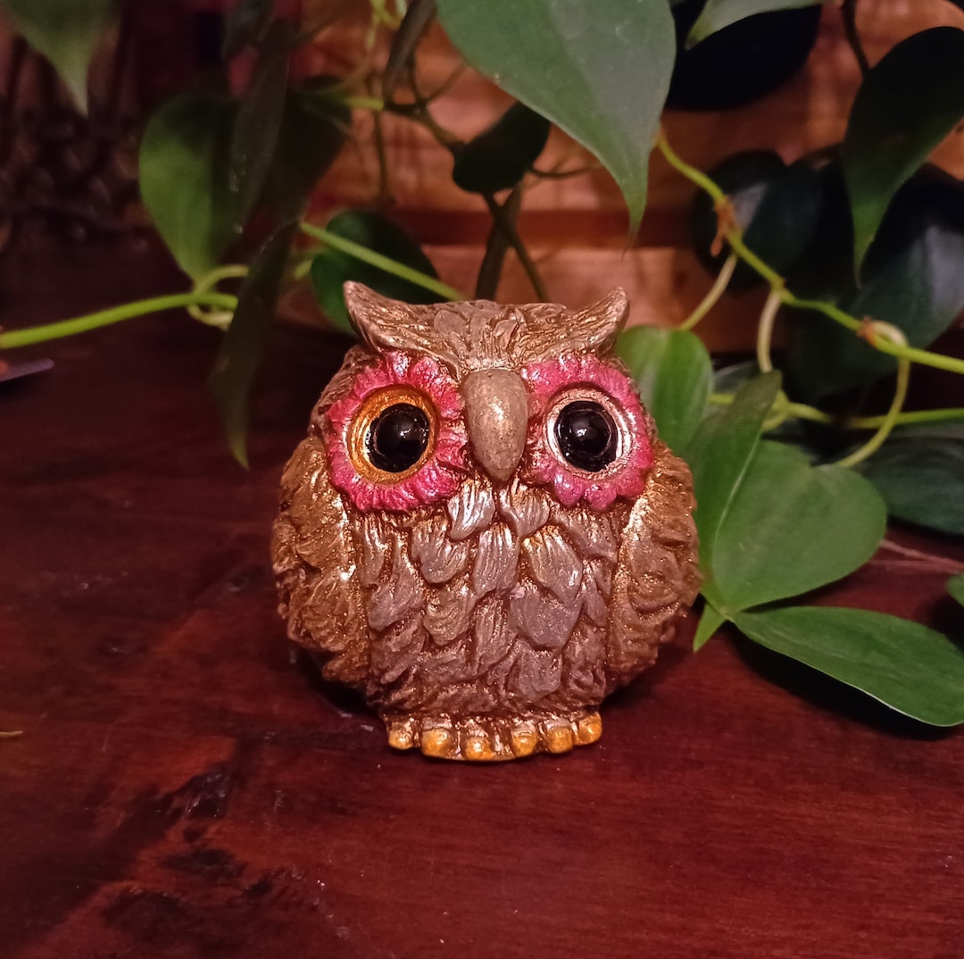 Owl Figurine Cuddly Little Owl Figurine Etsy