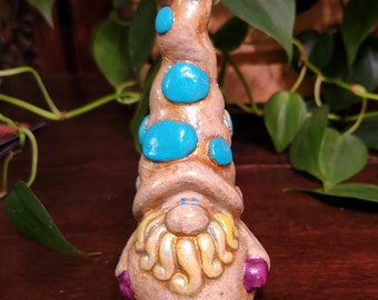 Groovy Hippy Gnome Figurine, Gnome Statuette