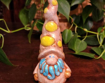 Groovy Hippy Gnome Figurine, Gnome Statuette