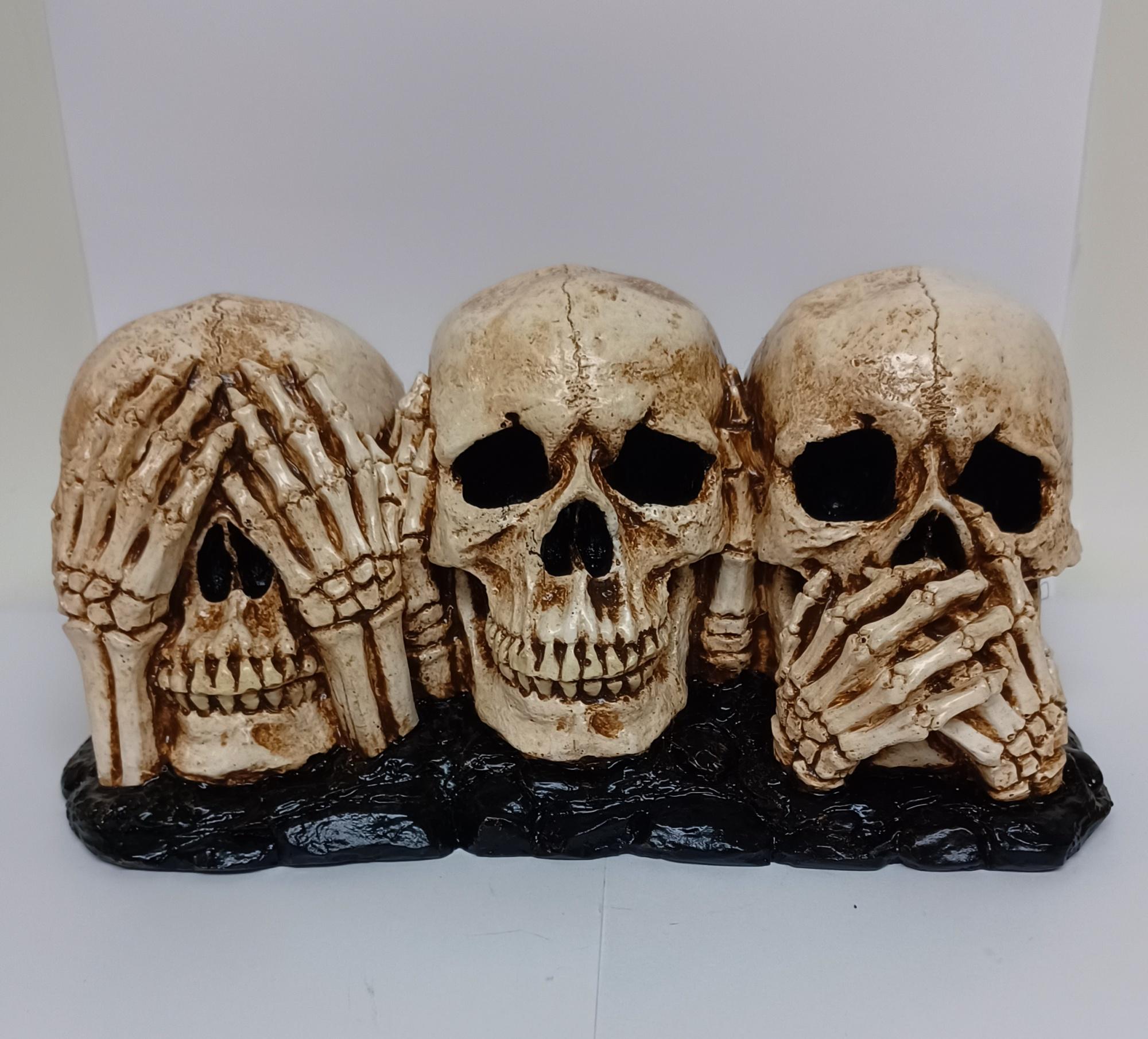 See, Hear, Speak No Evil Skulls - Etsy