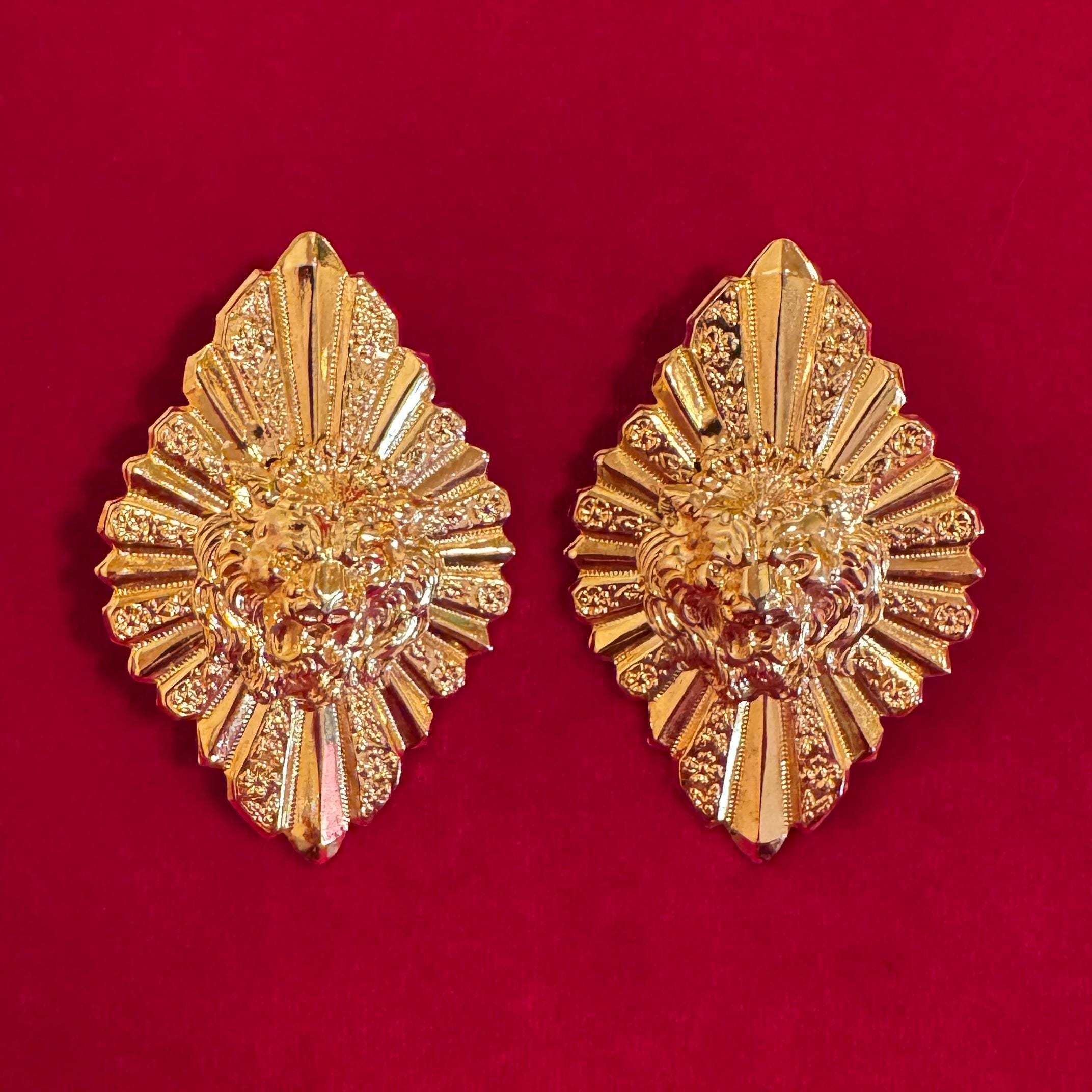 Versace Lion Earring - Etsy